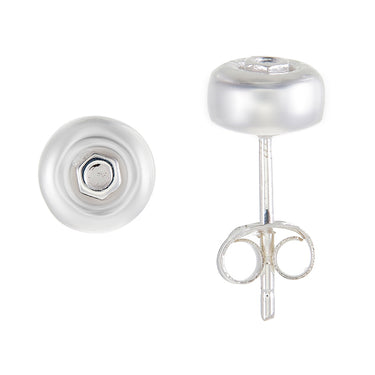 Pendientes con forma de rueda de monopatín (plata)